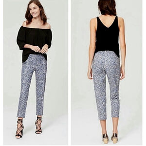 Loft Marisa the Riviera Pants cropped floral size 6P